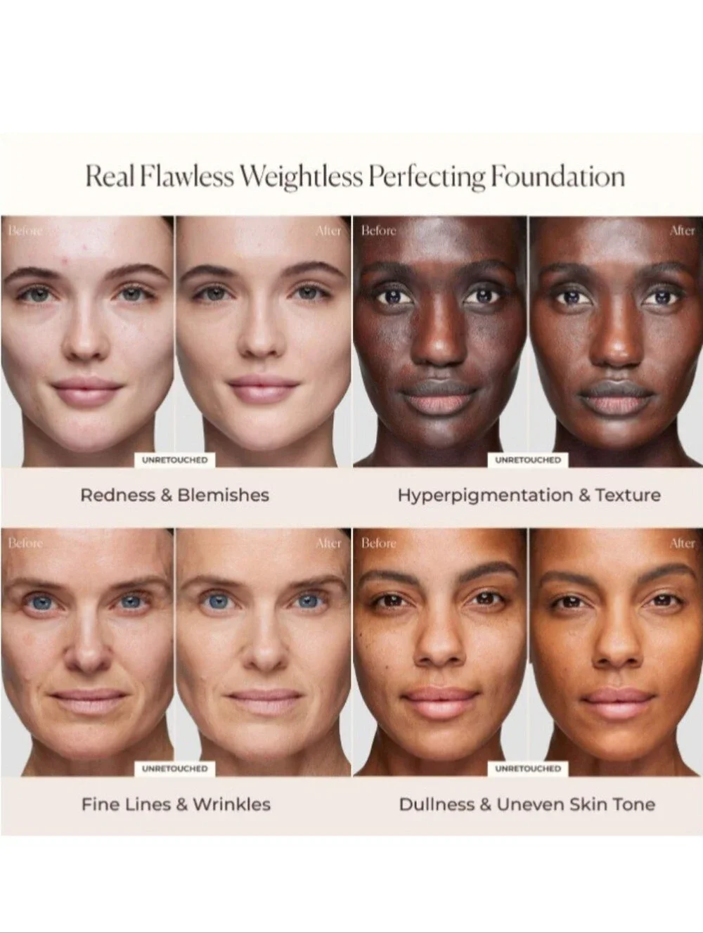 LAURA MERCIER Real Flawless Weightless  Perfecting Foundation 2W1 Macadamia